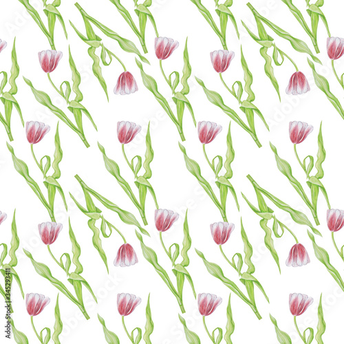 tulips pattern © Nadezda