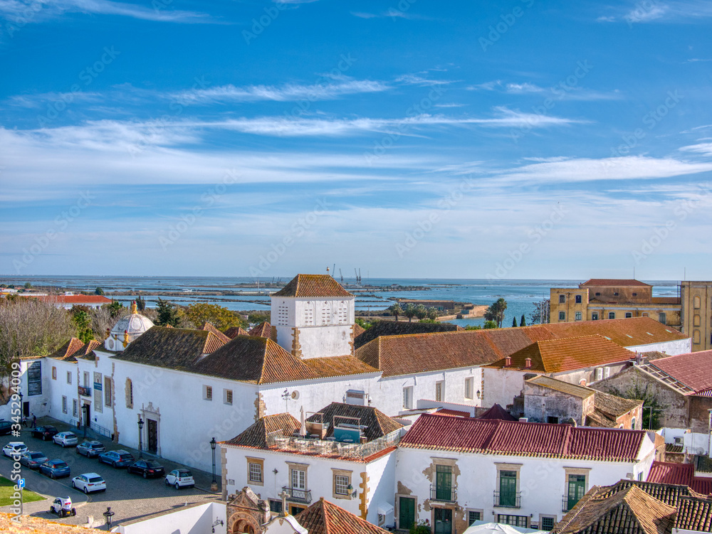 Panorama of Faro, Algarve, Portugal.
