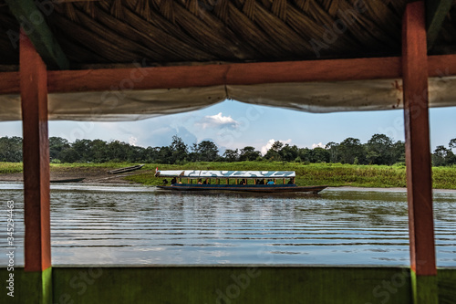 boat in the amazon river