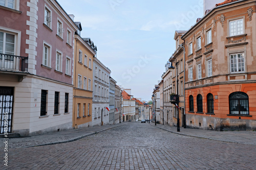 Street in New Town of Warsaw, Poland