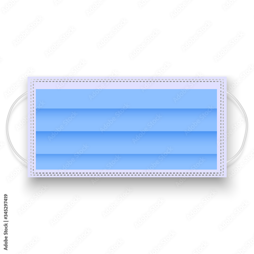 Medical face mask on white background. Vector illustration. Medical face mask on white background. Vector illustration.