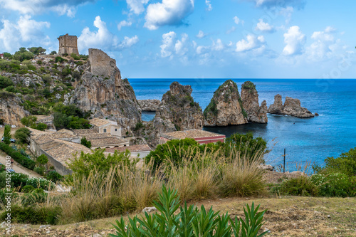 View at the famous Stones of Scopello