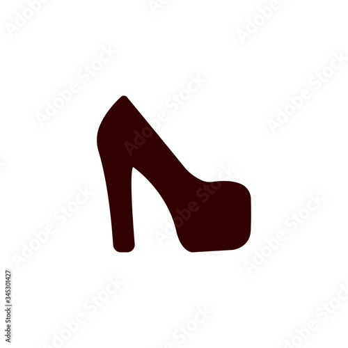 Female shoe icon isolated on background . High heel footwear symbol modern, simple, vector, icon for website design, mobile app, ui. Vector Illustration