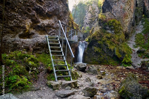 Janosik holes, small waterfall - the most beautiful gorges in Mala Fatra.