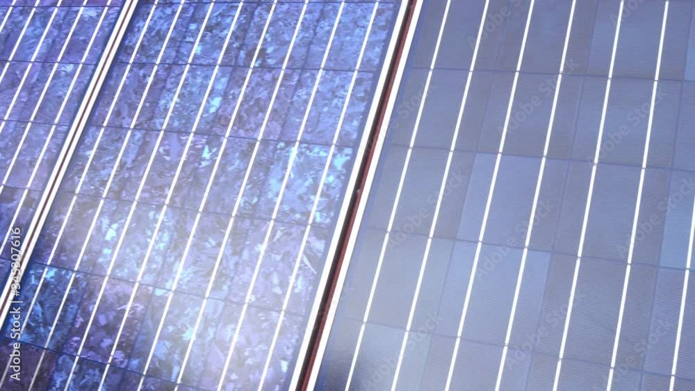 4K pan shot of solar panels on a sunny day. 4K pan shot of solar panels on a sunny day.
