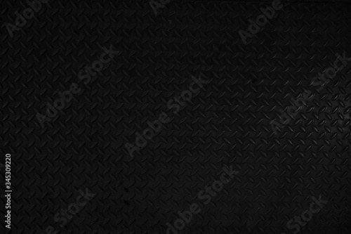 Wallpaper Mural Seamless Metal Floor Plate With Diamond Pattern.Black metal background or black steel surface Torontodigital.ca