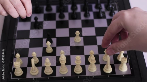The child learns to play chess. Mental development of the child