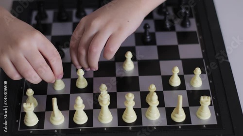 The child learns to play chess. Mental development of the child
