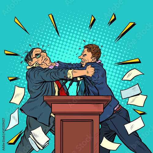 politicians fight, political debates