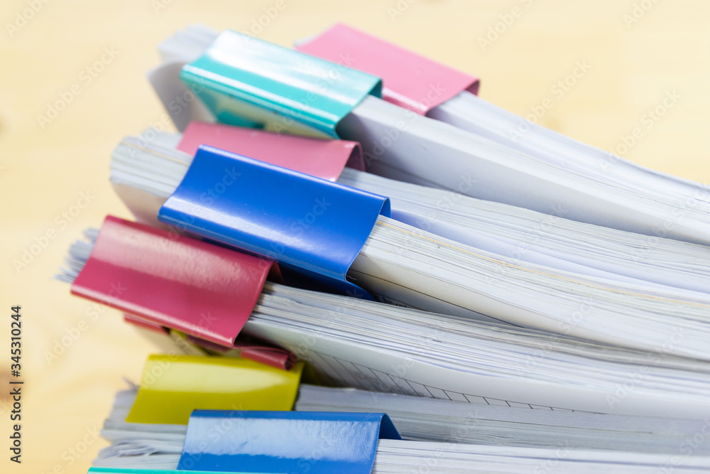 pile of papers at work office for business on the table, concept document in work office pile of papers at work office for business on the table, concept document in work office