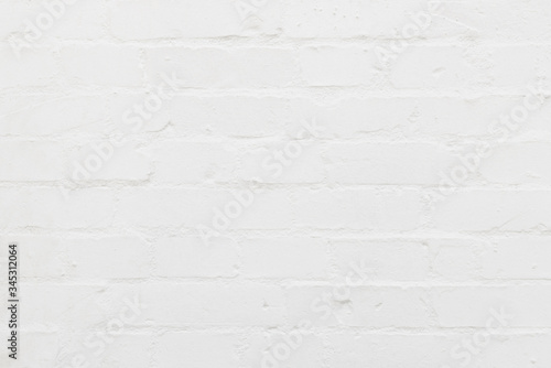 White painted brick wall texture, bright and clean background