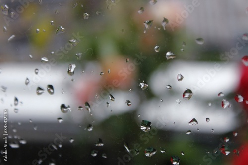 gouttes de pluie sur vitre