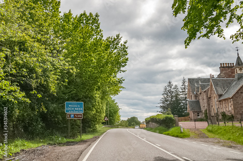 Road signs indicating entry into the Loch Ness area, Scotland © Gianluca