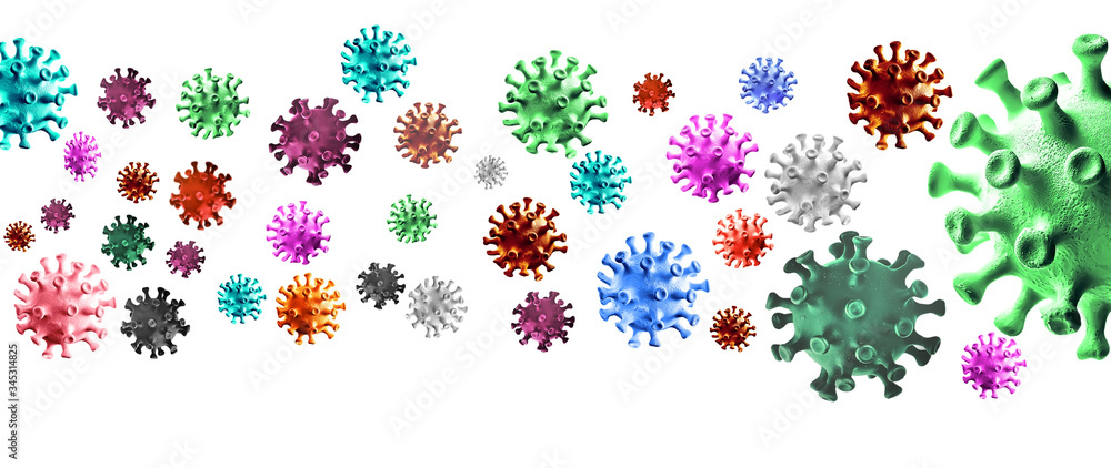 coronavirus model isolated on white background, micro virus photo coronavirus model isolated on white background, micro virus photo