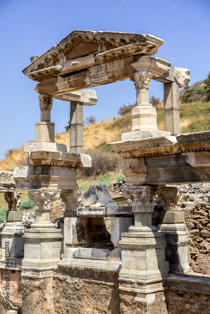Fountain of Trajan in Ephesus, Turkey.