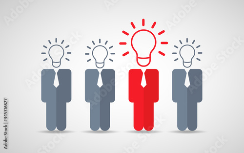 Think differently standing out from the crowd  Being different, move for success in life
