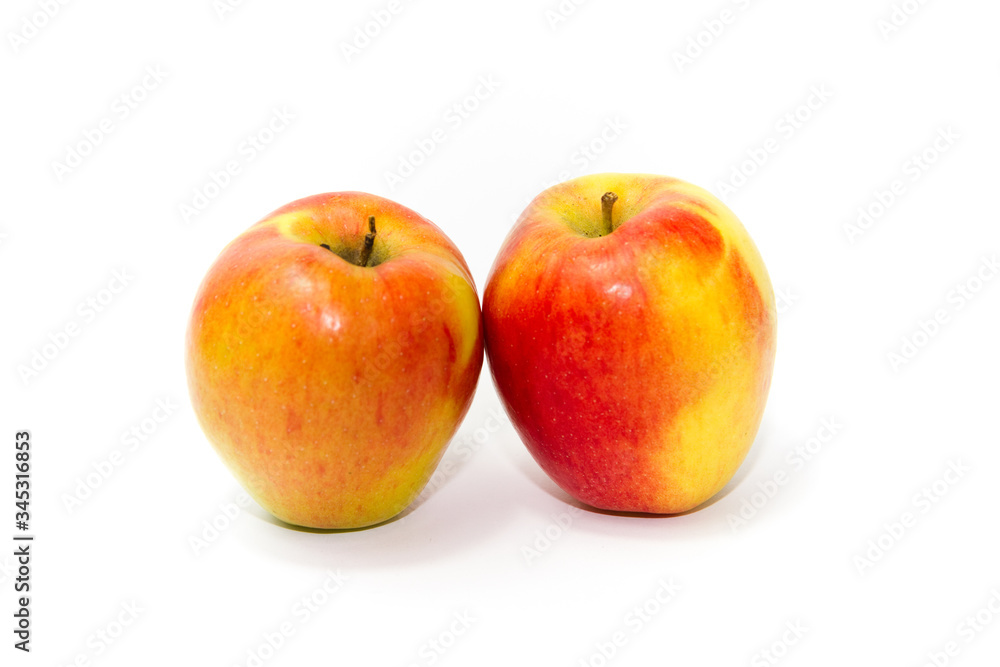 Friche Reife Äpfel auf weißem hintergrund Friche Reife Äpfel auf weißem hintergrund