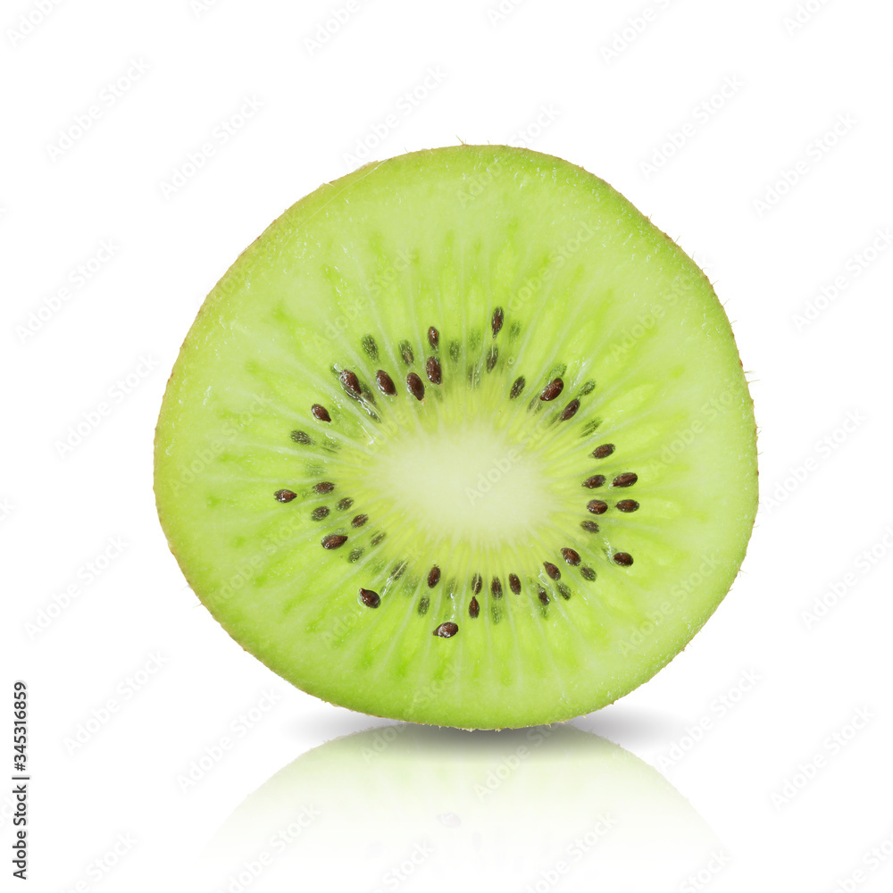 Kiwi fruit sliced segments isolated on white background . This has clipping path. Kiwi fruit sliced segments isolated on white background . This has clipping path.