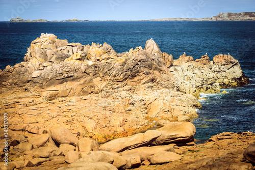 Pink Granite Coast, Brittany, France photo