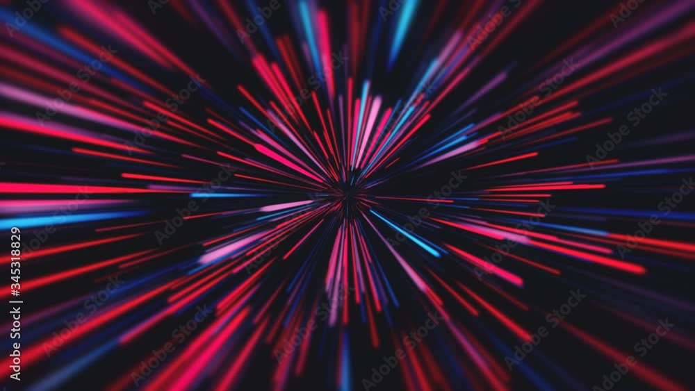 Fast Zoom Shadow red and blue abstract fast zoom speed motion background tunnel 4k ...