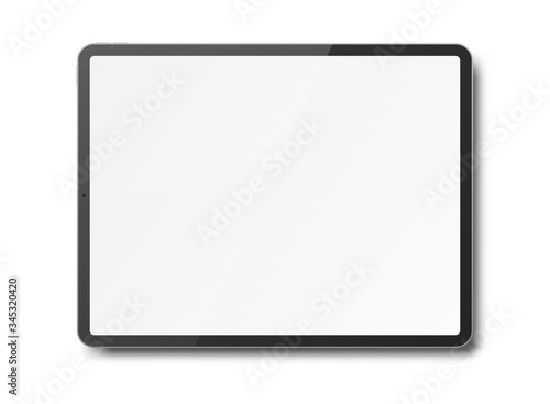 Tablet pc computer with blank screen.
