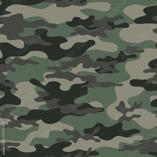  Abstract camouflage army seamless pattern vector background forest design.