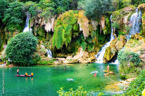 Kravice Falls near the city of Mostar. Bosnia and Herzegovina photo