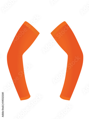 Orange arm sleeve. vector illustration