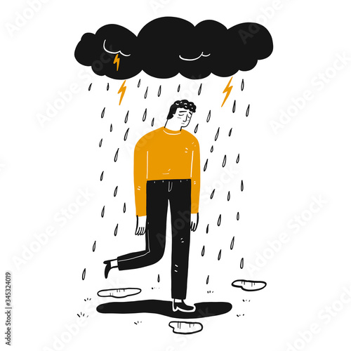 The man is sad