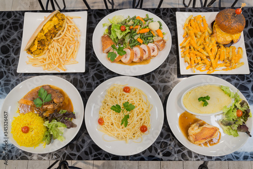 Assortment of French and Italian cuisine