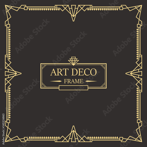 Art Deco Border and frame template
