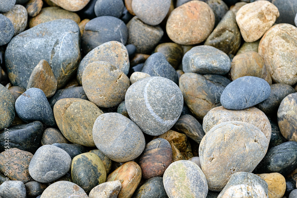 Background with different color sea stones Background with different color sea stones