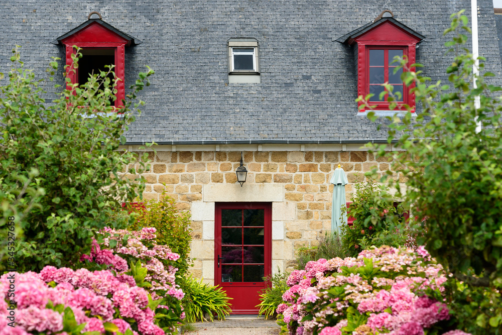traditional rural house in Brittany, France