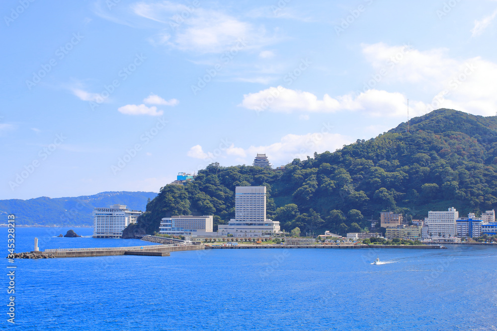 Naklejka premium 熱海 ホテルからの景色