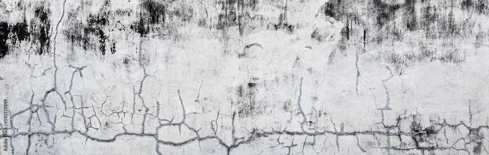 Obraz premium Cracked white wall