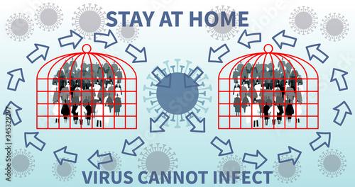 Virus outbreak theme and viral disease epidemic