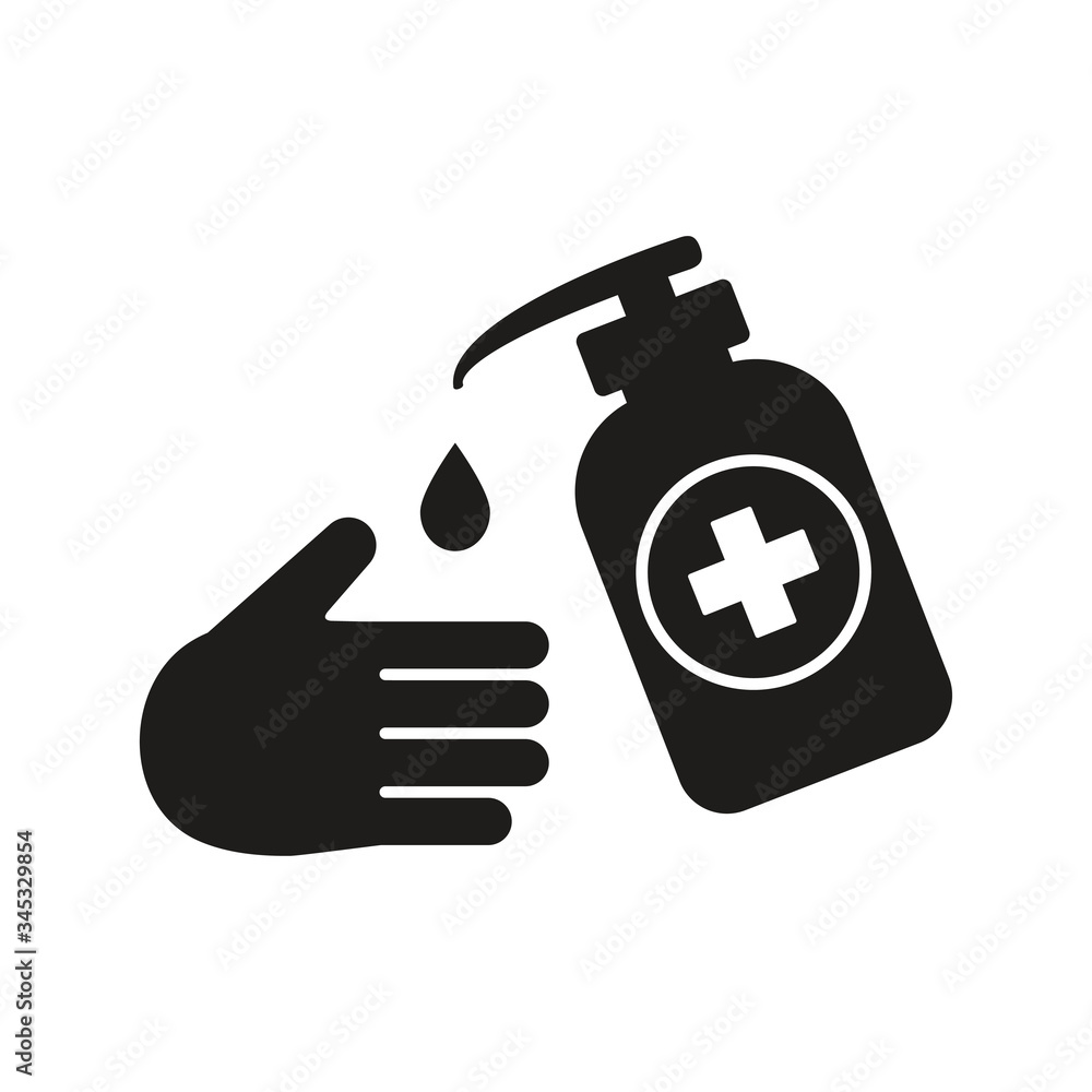 bottle hand sanitizer icon vector design illustration bottle hand sanitizer icon vector design illustration