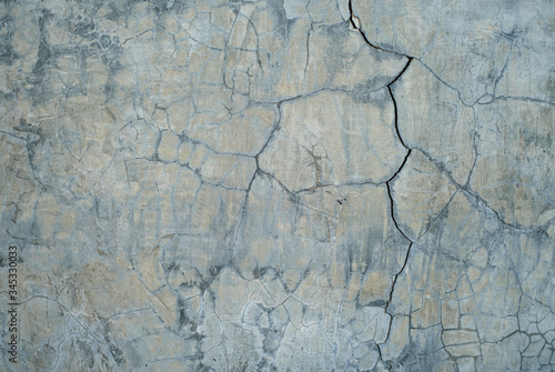 close up texture crack on dirty grunge concrete wall