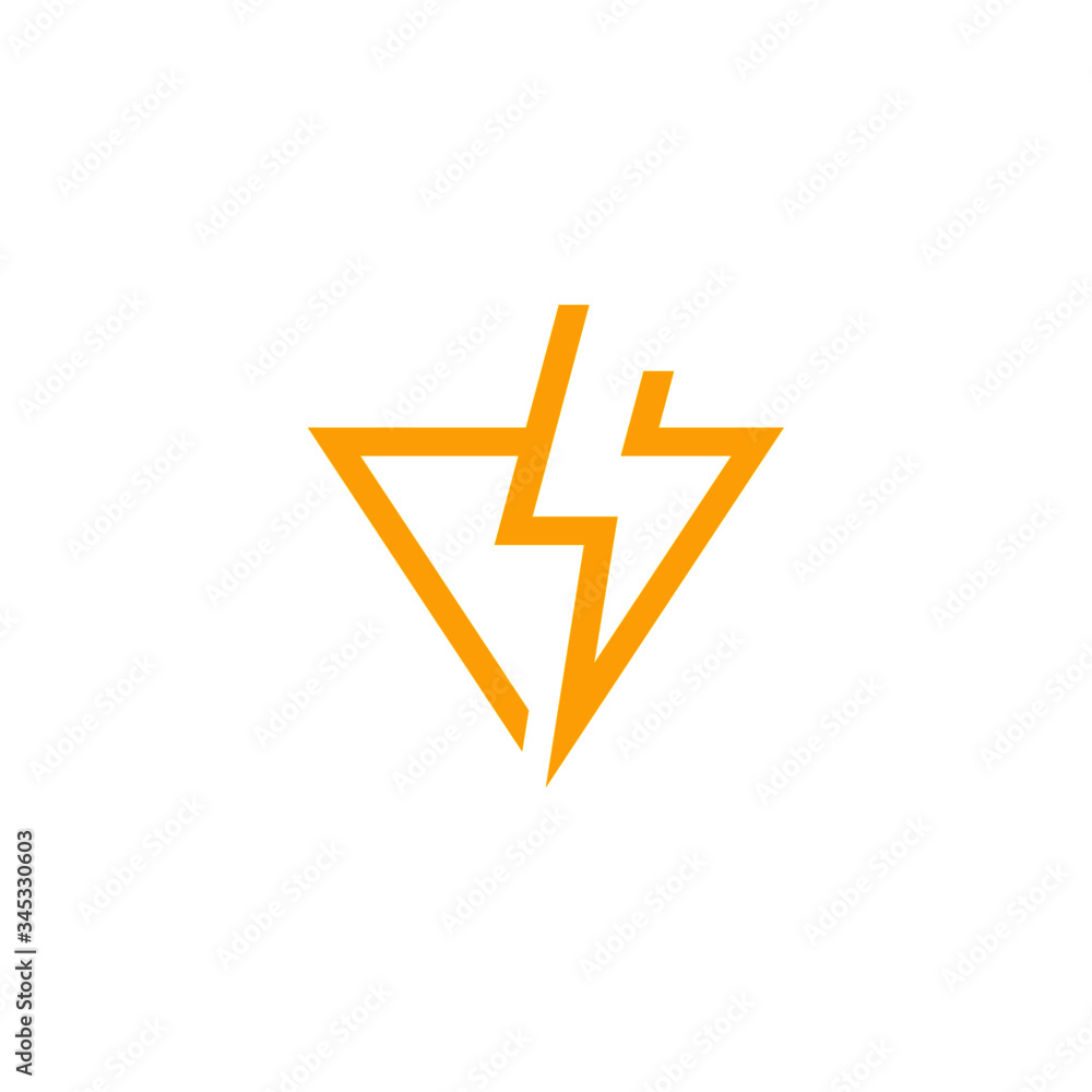 letter V abstract. abstract lightning logo letter V abstract. abstract lightning logo