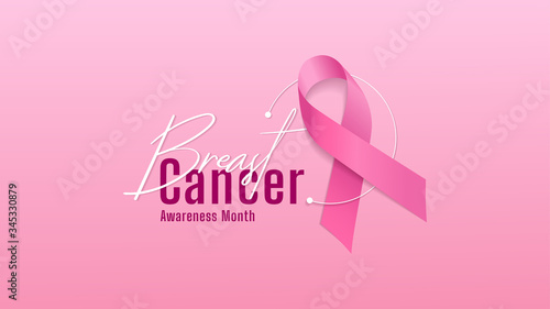 breast cancer awareness banner. vector illustration