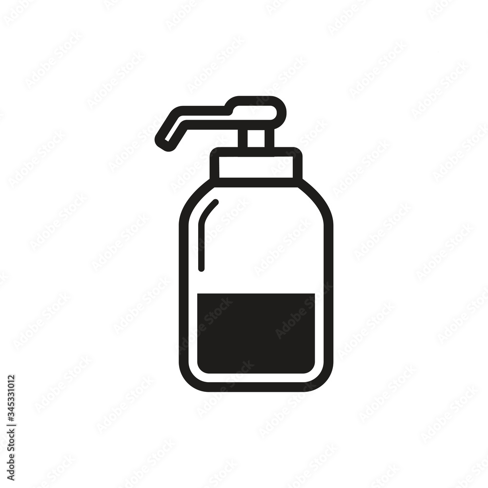 bottle hand sanitizer icon vector design illustration
