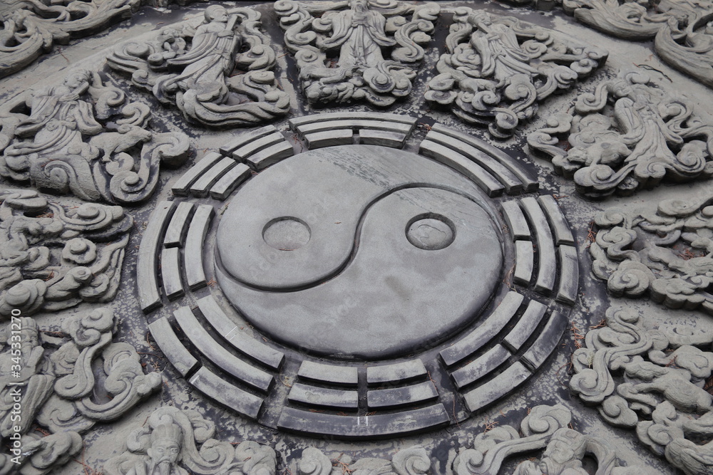 Symbole Yin et Yang à Pingyao, Chine