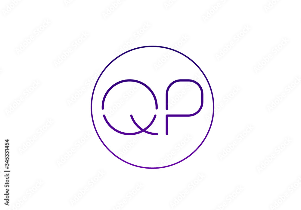 Initial Monogram Letter Q P Logo Design Vector Template. QP Letter Logo Design Initial Monogram Letter Q P Logo Design Vector Template. QP Letter Logo Design