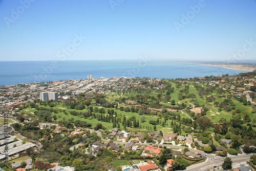 Aerial view of Pacific Beach, San Diego California