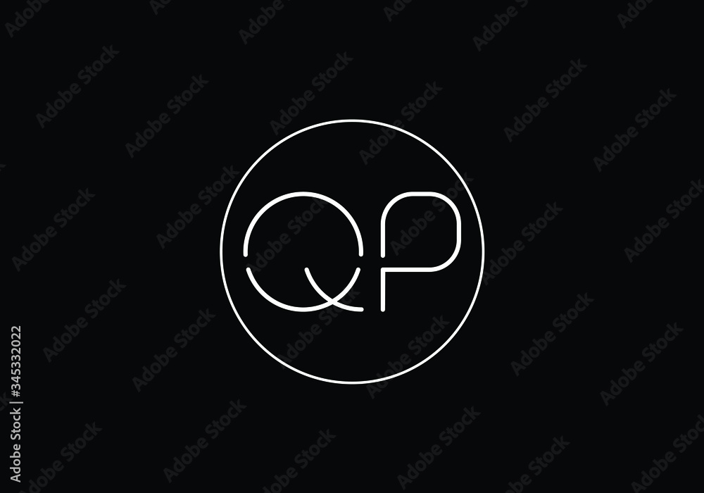 Initial Monogram Letter Q P Logo Design Vector Template. QP Letter Logo Design Initial Monogram Letter Q P Logo Design Vector Template. QP Letter Logo Design