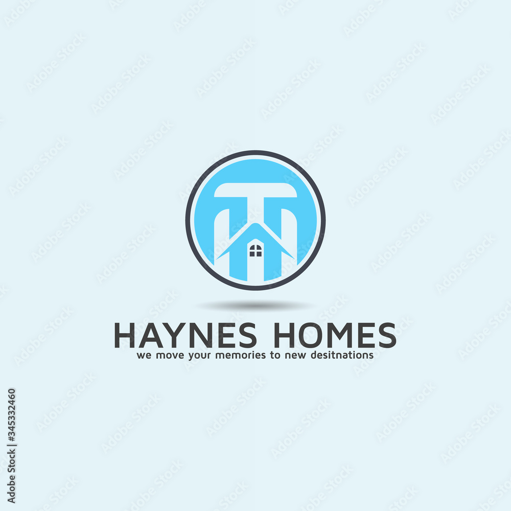 Logo with house property management vector design with Letter H Logo with house property management vector design with Letter H