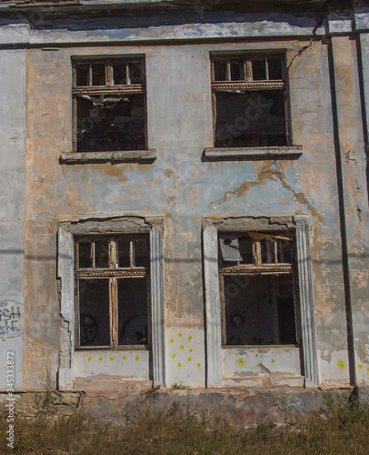 View of the ruins. Abandoned ruined old building or house - image © kolyadzinskaya