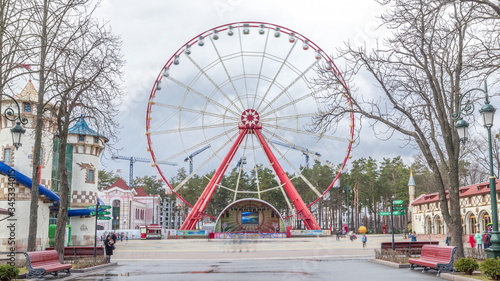 Gorky Central Park of Culture and Leisure in Kharkov timelapse hyperlapse, Ukraine