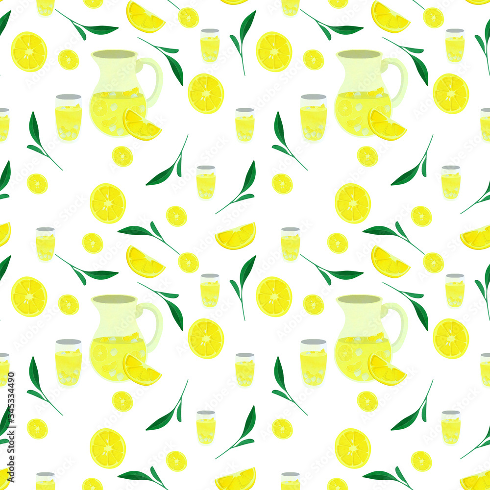 lemon explosion seamless pattern