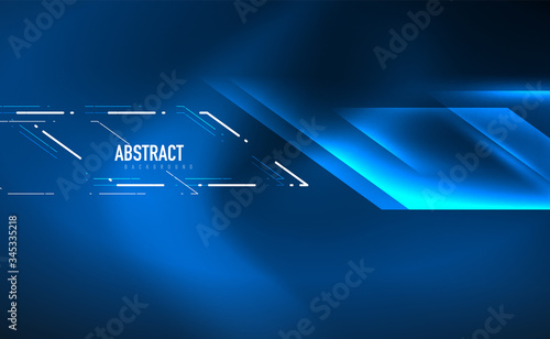 Dynamic neon shiny abstract background. Trendy abstract layout template for business or technology presentation, internet poster or web brochure cover, wallpaper